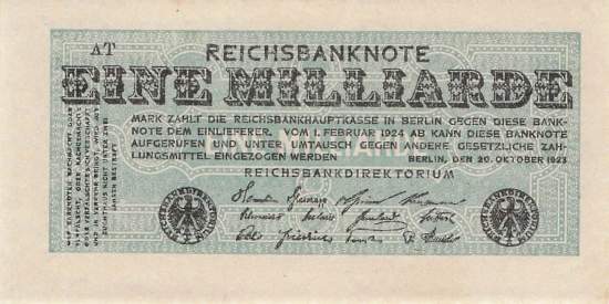 1 Milliarde Mark ro.119a AT